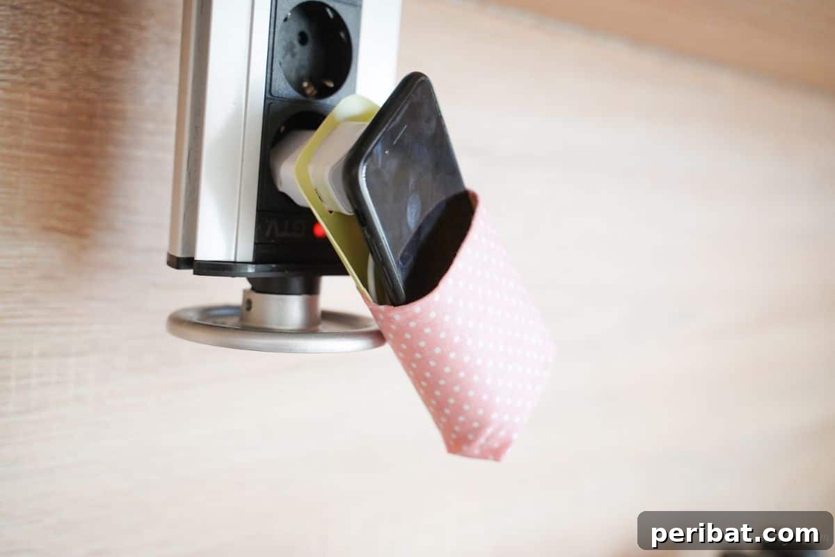 cellphone holder on outlet power strip
