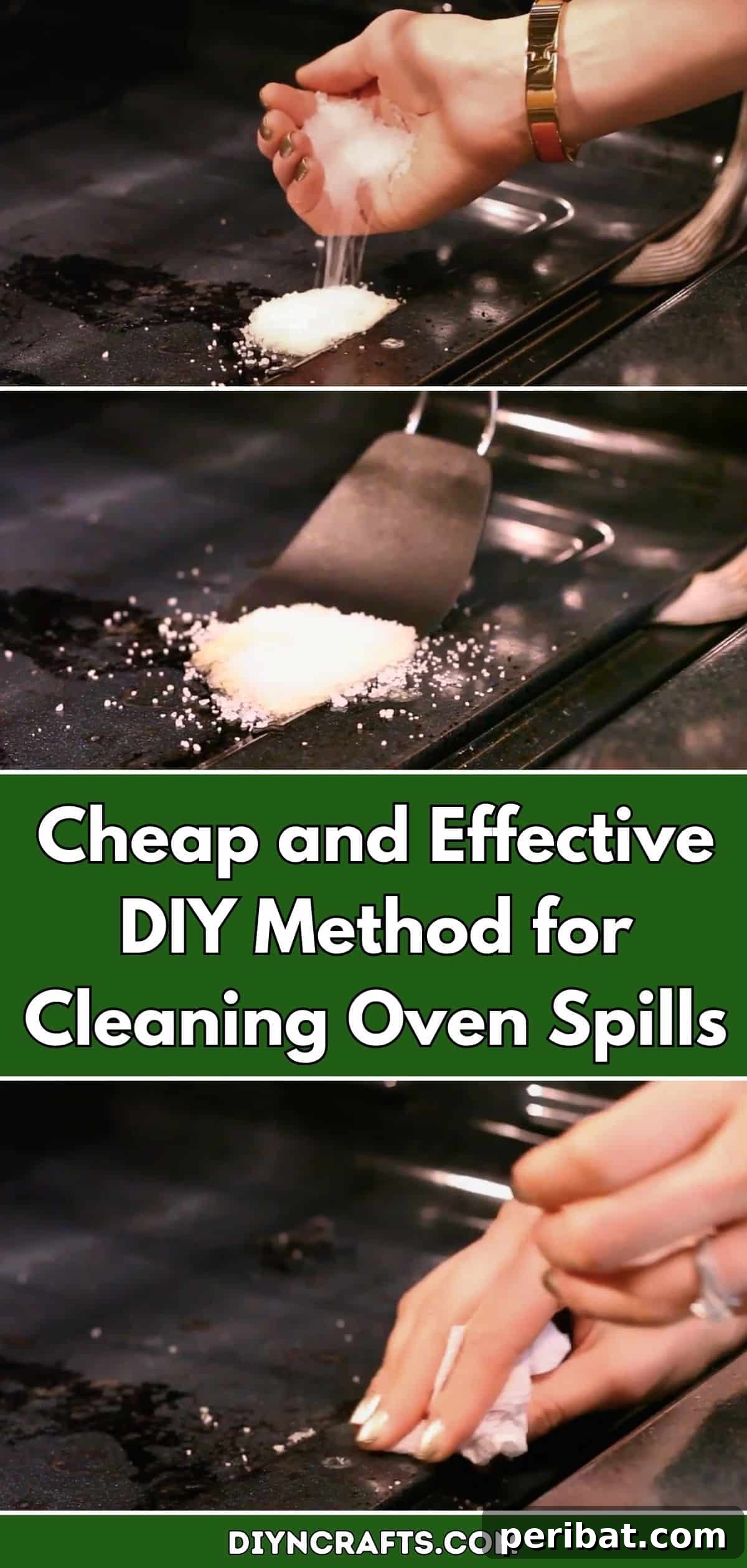 Budget-Friendly DIY Oven Cleanup Hack 2 Cheap and Effective DIY Method for Cleaning Oven Spills pinterest image