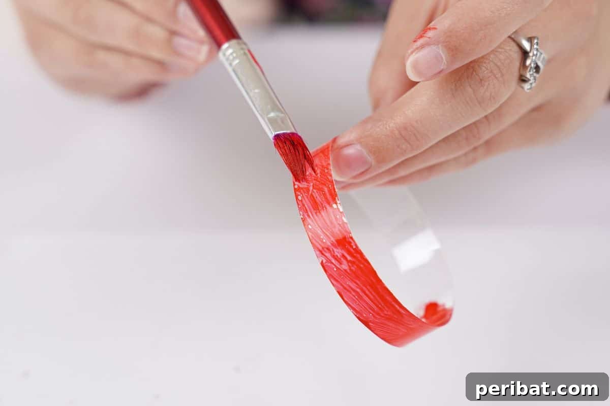 Beaded Bottle Breeze Song 11 hand painting plastic strip with red paint