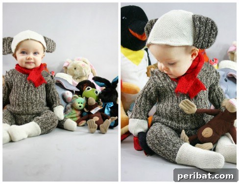 Irresistible DIY Baby Crafts for Your Bundle of Joy 15 DIY Sock Monkey Costume for Babies