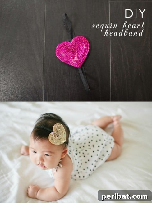 Irresistible DIY Baby Crafts for Your Bundle of Joy 16 DIY Sequin Headband for Babies
