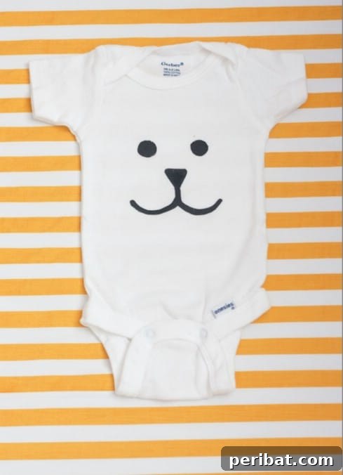 Irresistible DIY Baby Crafts for Your Bundle of Joy 17 Lil’ Man Onesie Freezer Paper Stencils