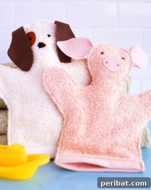 Irresistible DIY Baby Crafts for Your Bundle of Joy 18 DIY Washcloth Puppets