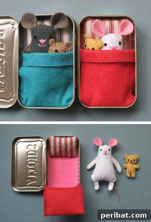 Irresistible DIY Baby Crafts for Your Bundle of Joy 20 Wee mouse tin house