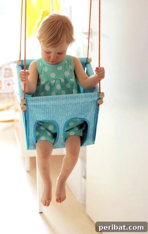 Irresistible DIY Baby Crafts for Your Bundle of Joy 29 DIY child swing