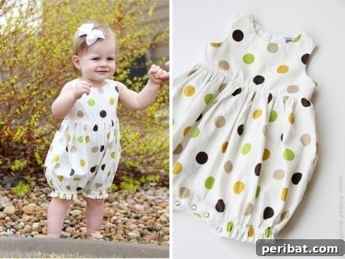 Irresistible DIY Baby Crafts for Your Bundle of Joy 5 Turn a Baby Dress into a Bubble Romper