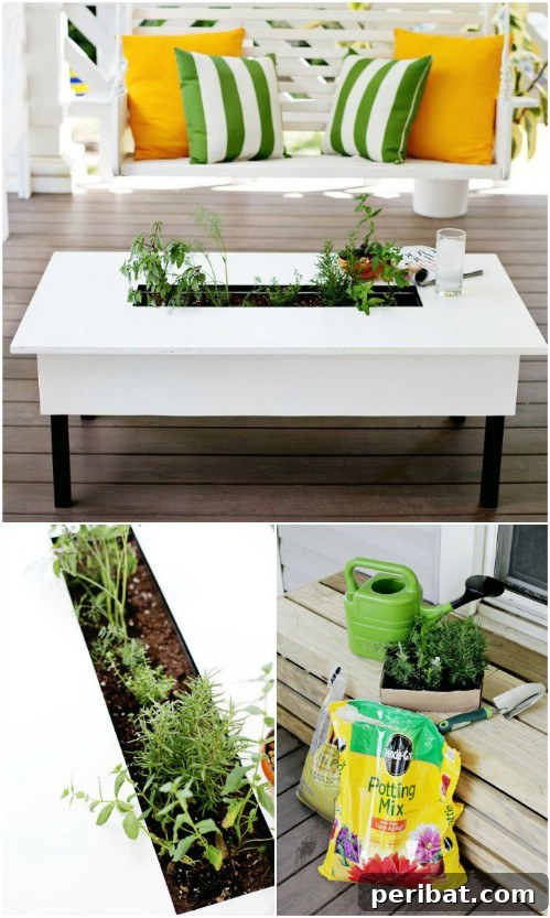 26 Creative DIY Coffee Table Designs to Enhance Your Home 14 Planter Table