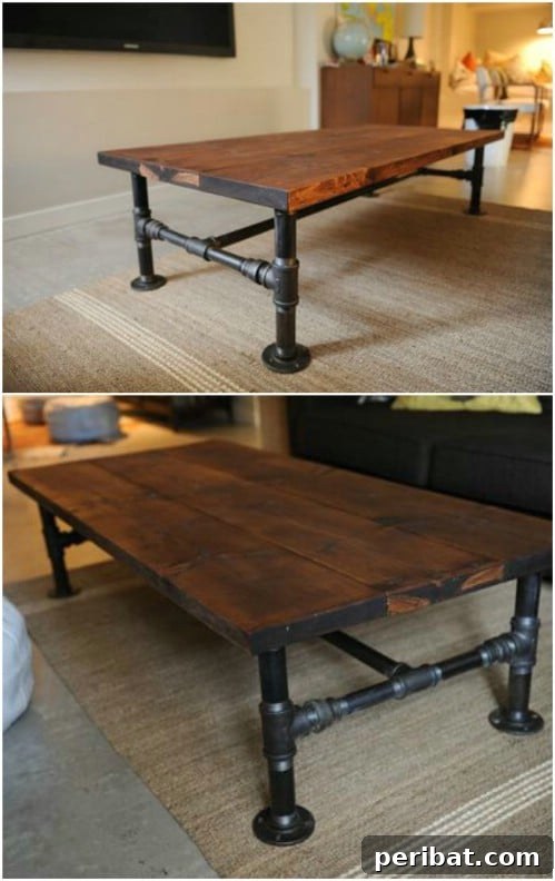 26 Creative DIY Coffee Table Designs to Enhance Your Home 26 Industrial Plumbing