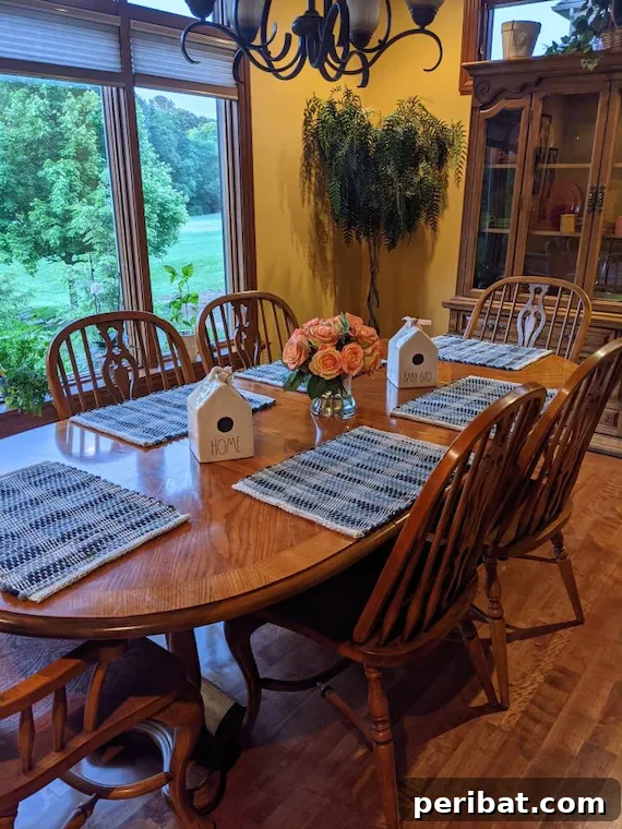 A stack of folded denim placemats, ready to be gifted or used, emphasizing the craft's potential for creating multiple items.