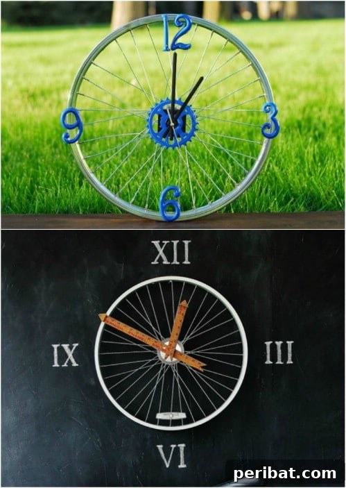 27 Dazzling DIY Clocks A Timely Home Transformation 2 Bicycle Rim