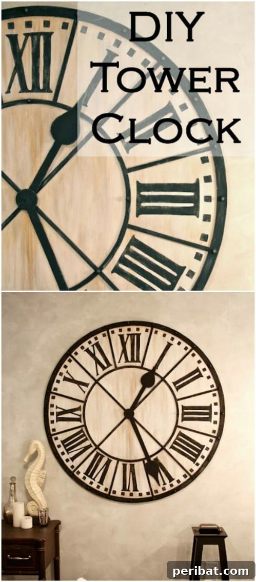 27 Dazzling DIY Clocks A Timely Home Transformation 15 Giant Tower Clock