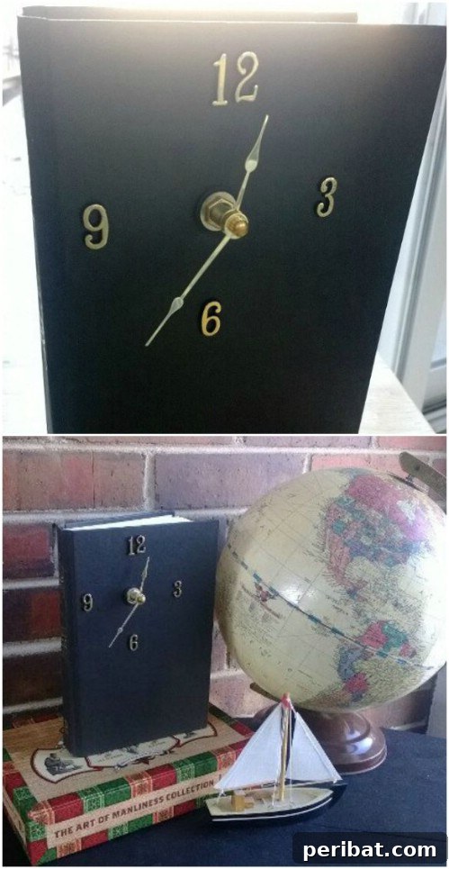 27 Dazzling DIY Clocks A Timely Home Transformation 16 Bookworm