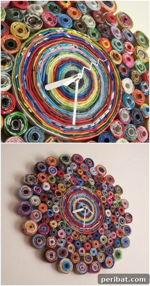 27 Dazzling DIY Clocks A Timely Home Transformation 18 Recycled Magazine Pages