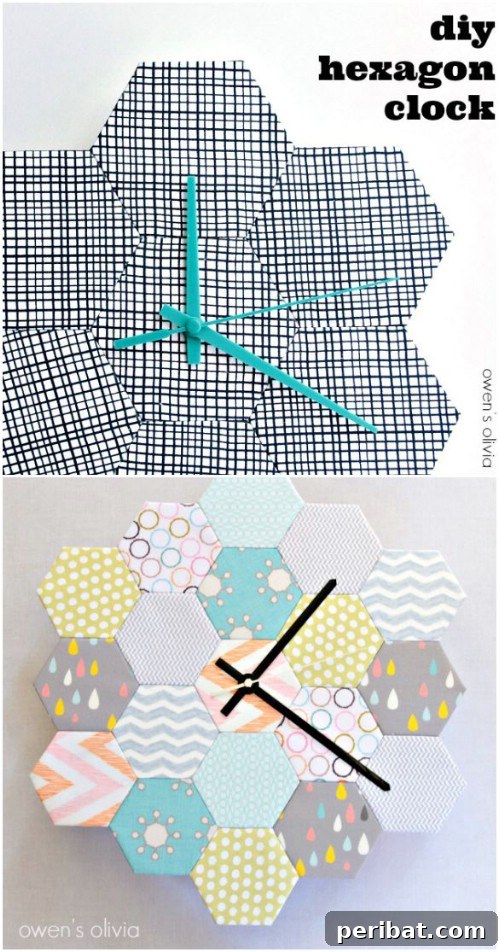 27 Dazzling DIY Clocks A Timely Home Transformation 19 Happy Hexagons