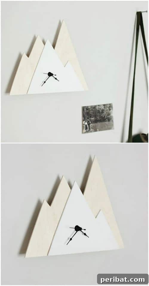 27 Dazzling DIY Clocks A Timely Home Transformation 20 Minimalist Mountains