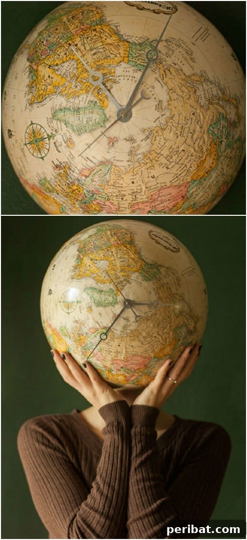 27 Dazzling DIY Clocks A Timely Home Transformation 3 Around the Globe