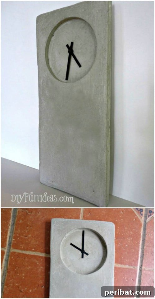 27 Dazzling DIY Clocks A Timely Home Transformation 24 Cement Clock