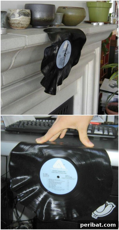 27 Dazzling DIY Clocks A Timely Home Transformation 26 Melted Record