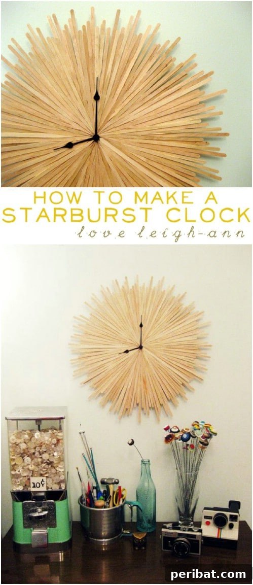 27 Dazzling DIY Clocks A Timely Home Transformation 7 Wooden Starburst