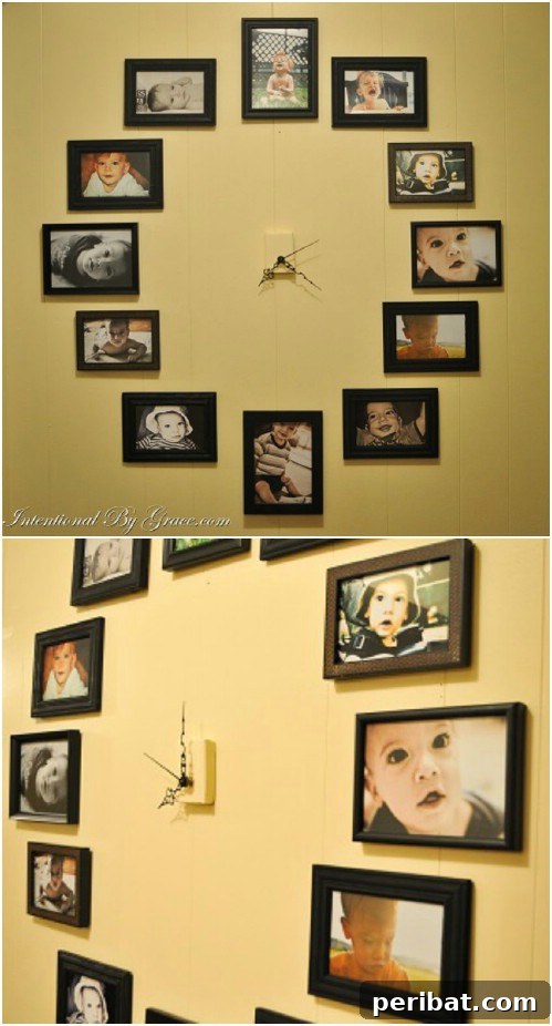27 Dazzling DIY Clocks A Timely Home Transformation 10 Photo Frames