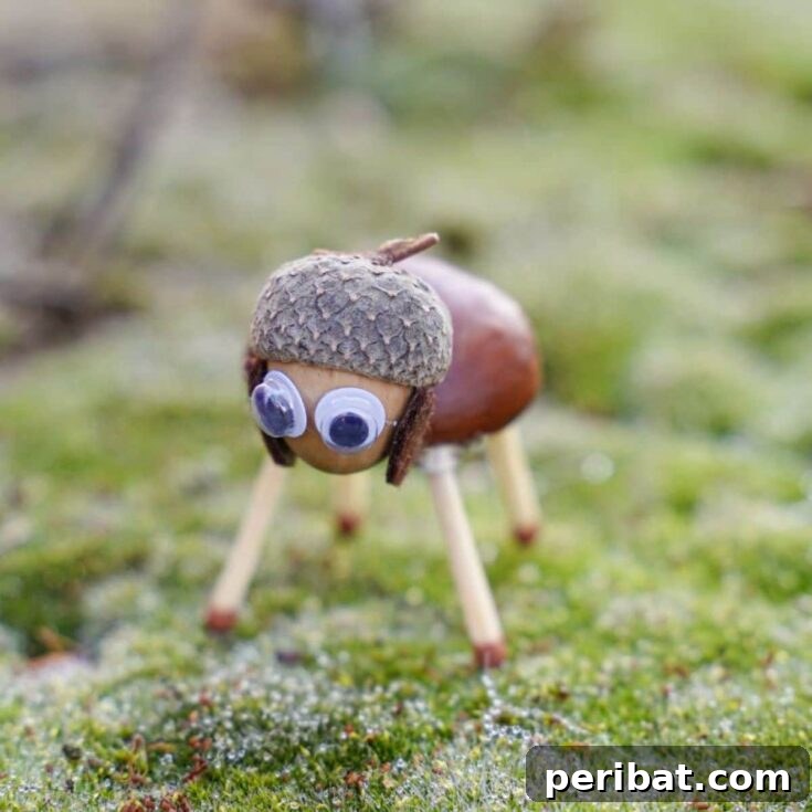Whimsical Acorn Lamb Fairy Garden Figurine 15 A charming acorn sheep decoration nestled within a vibrant fairy garden, demonstrating its perfect fit.