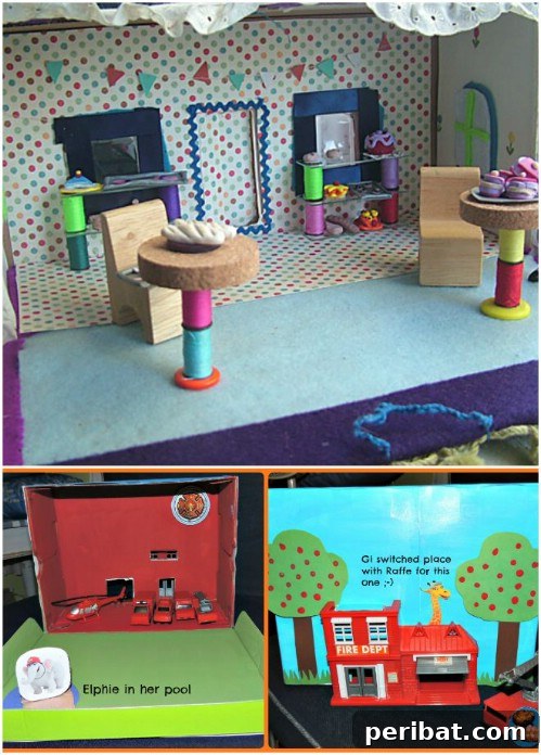 DIY Shoebox Dollhouses and Fire Stations