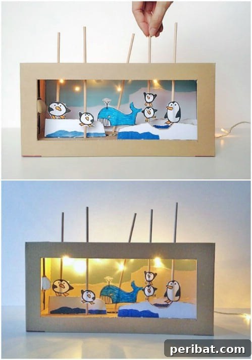 DIY Shoebox Puppet Theater