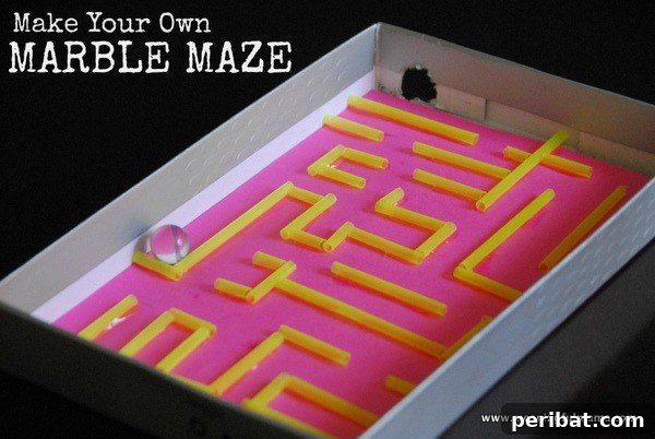 DIY Shoebox Marble Maze
