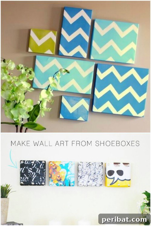 DIY Shoebox Lid Wall Art