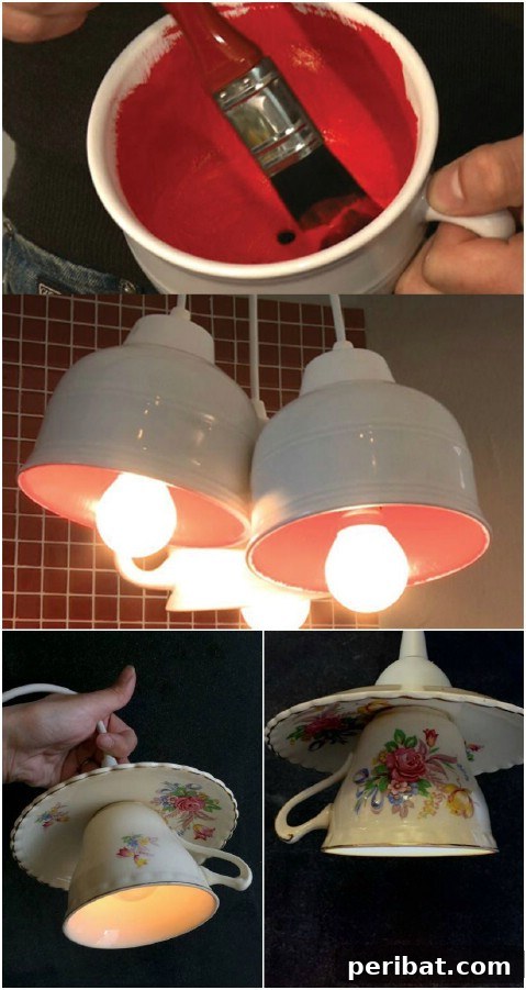 Beyond the Brew: 25 Beautiful Ways to Repurpose Old Teacups 14 DIY Teacup Pendant Lighting
