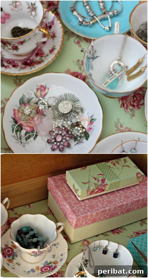 Beyond the Brew: 25 Beautiful Ways to Repurpose Old Teacups 18 Teacup and Saucer Jewelry Holder