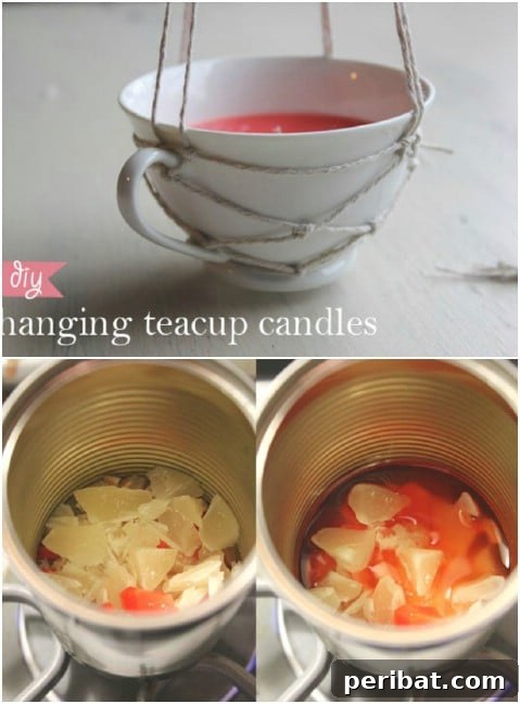 Beyond the Brew: 25 Beautiful Ways to Repurpose Old Teacups 19 Hanging Teacup Lanterns
