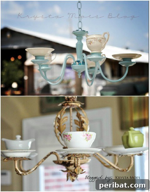 Beyond the Brew: 25 Beautiful Ways to Repurpose Old Teacups 24 DIY Teacup Chandelier