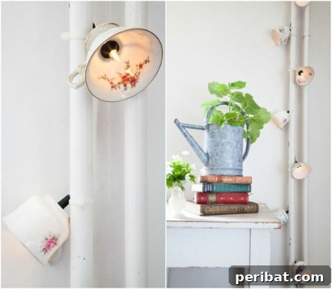 Beyond the Brew: 25 Beautiful Ways to Repurpose Old Teacups 9 Teacup Fairy Lights