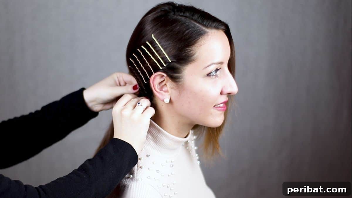 Braided Bobby Pin Glam 2 bobby pins along the side of head behind ear