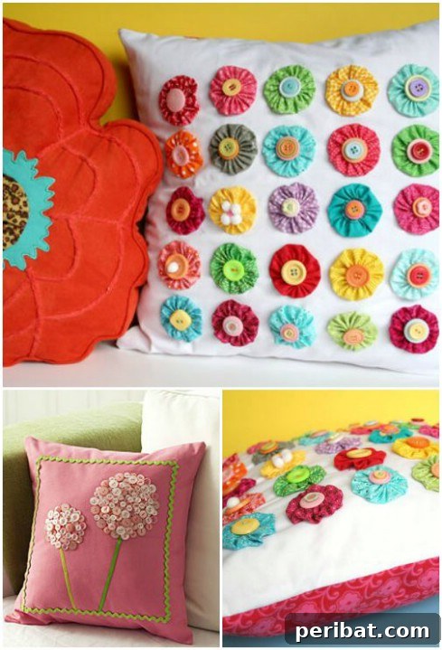 Stunning Button Craft Creations 22 Pillows
