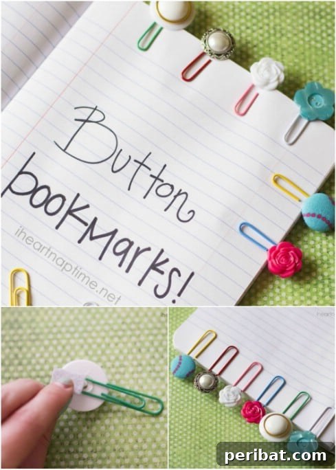 Stunning Button Craft Creations 4 Quick Bookmarks