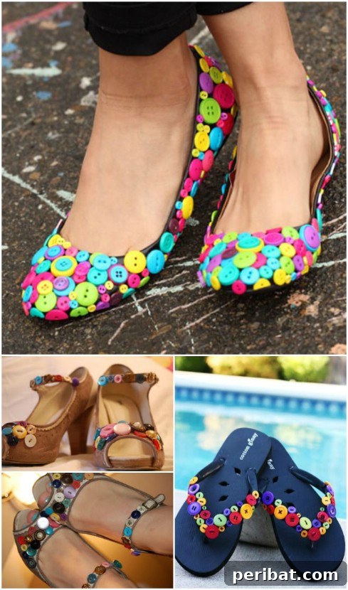 Stunning Button Craft Creations 7 Beautified Button Shoes