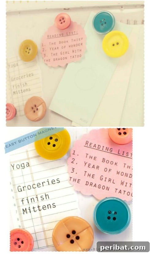 Stunning Button Craft Creations 8 Fridge Magnets