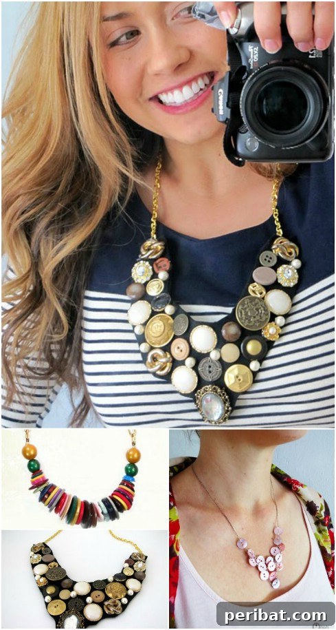 Stunning Button Craft Creations 9 Necklaces