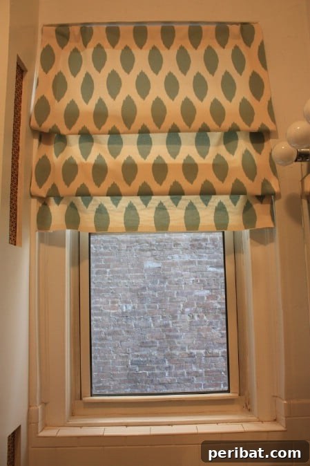 No-Sew Faux Roman Shades with Tension Rods