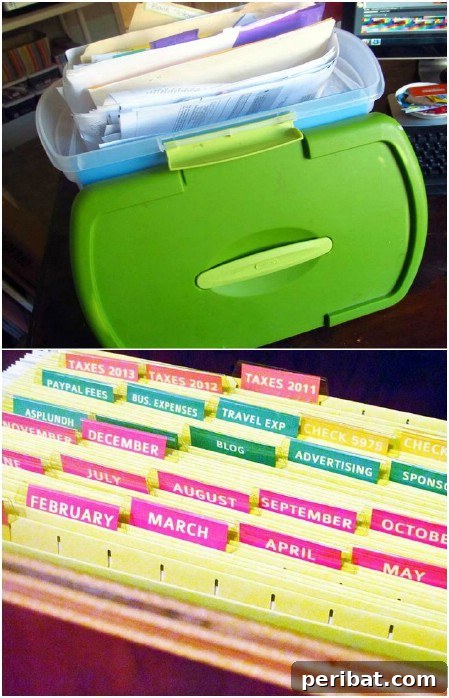Tension Rod Filing System