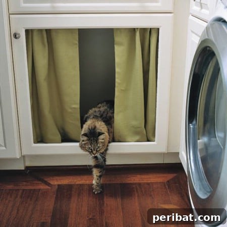 Kitty Litter Curtain with Tension Rod