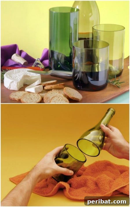 26 Stunning Empty Wine Bottle Upcycling Projects 15 Wine Bottle Tumblers