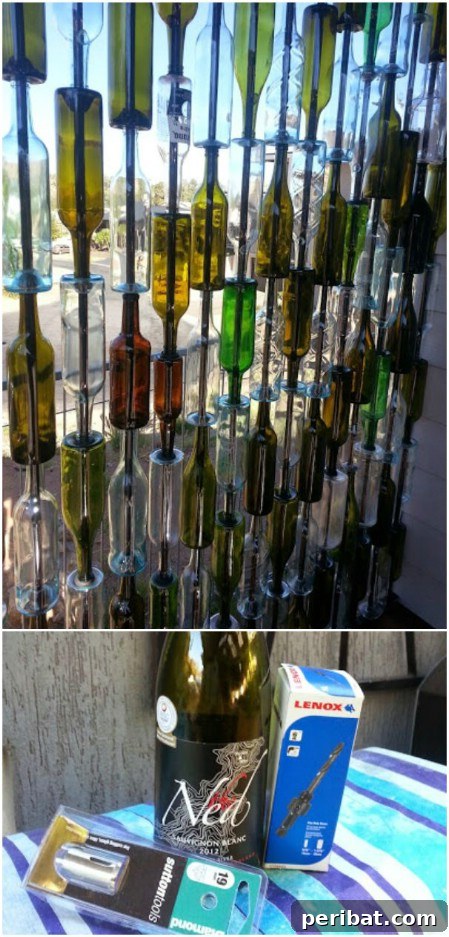 26 Stunning Empty Wine Bottle Upcycling Projects 16 Wine Bottle Wall