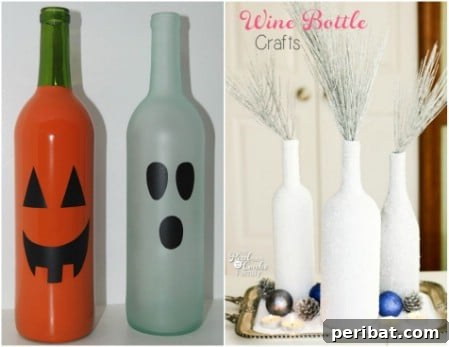 26 Stunning Empty Wine Bottle Upcycling Projects 3 Decorate Wine Bottles with Holiday Themes