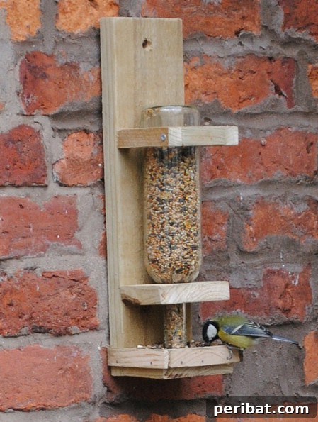 26 Stunning Empty Wine Bottle Upcycling Projects 22 Wine Bottle Birdfeeder
