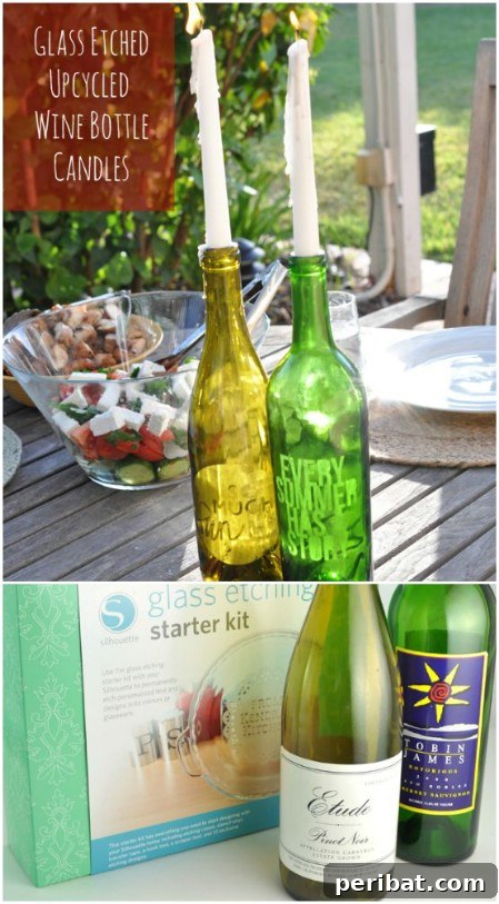 26 Stunning Empty Wine Bottle Upcycling Projects 9 Etched Wine Bottles