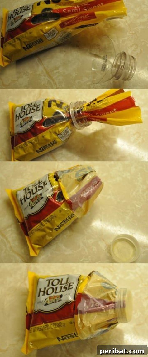 85 Genius Home Organization and Storage Hacks for Every Space 12 Plastic bottle used as a chip clip