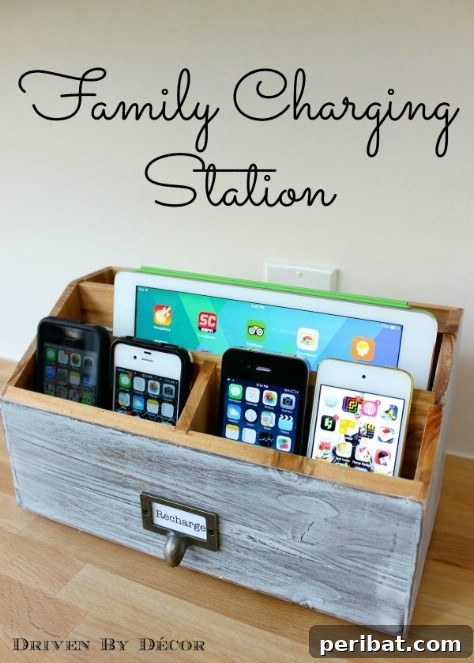 85 Genius Home Organization and Storage Hacks for Every Space 30 Stylish family charging station with multiple compartments